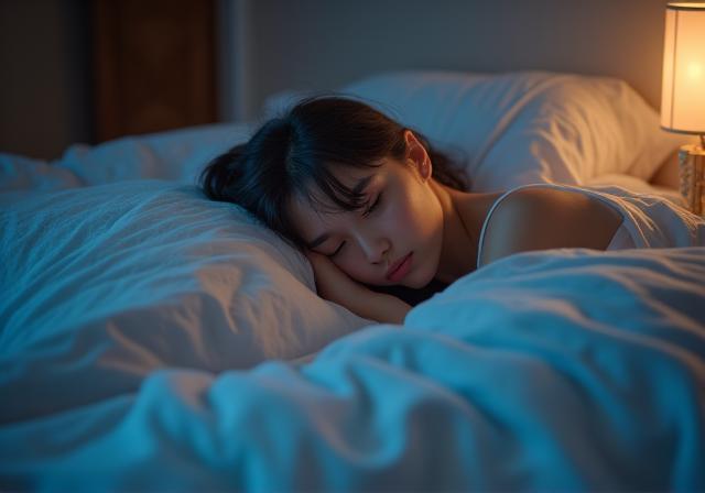 Person sleeping peacefully