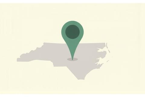 Map showing the location of Hearthwell Collective in Asheville, NC