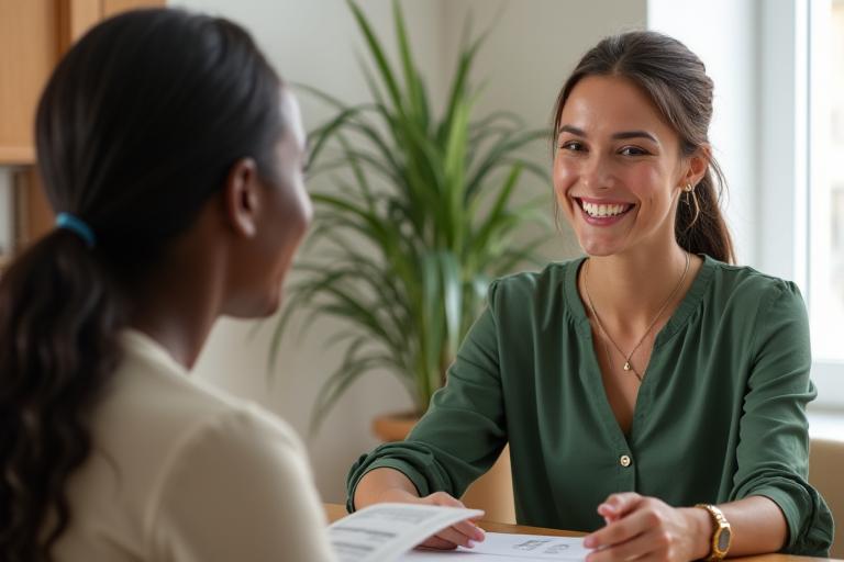 Hearthwell Collective team member consulting a client