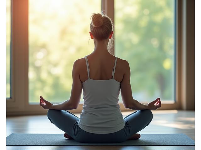 Person meditating for stress management